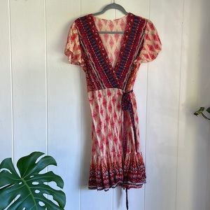 Patterned Wrap Dress